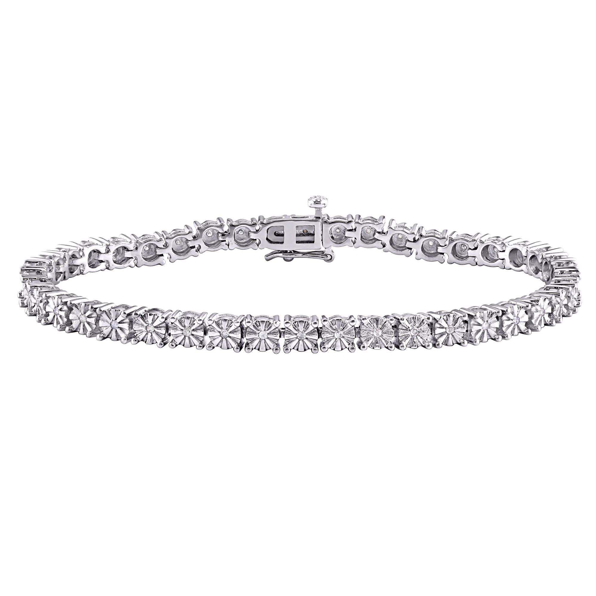 .25 ct. t.w. Diamond Tennis Bracelet in Sterling Silver