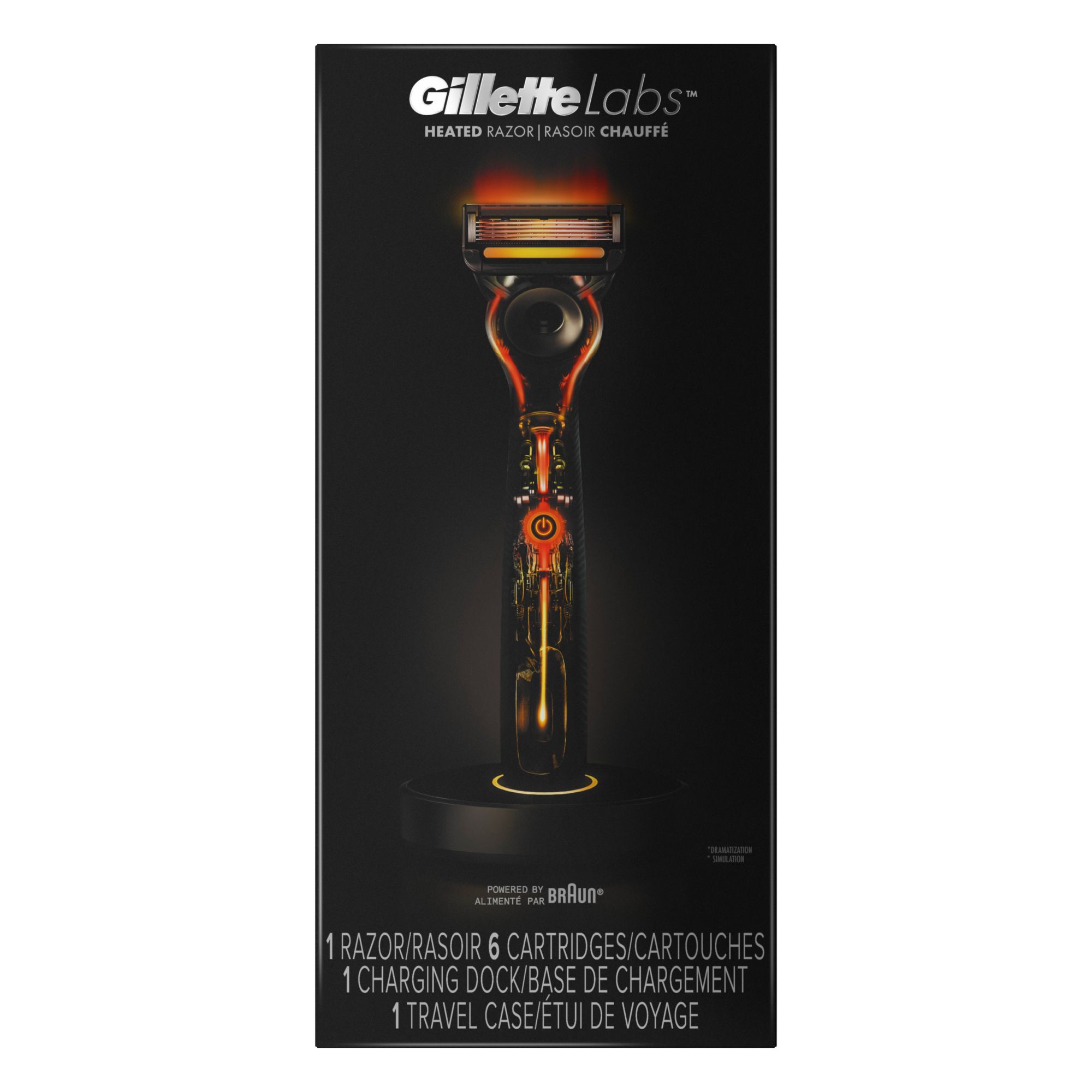 GilletteLabs Rapid Foaming Shave Gel & 4 Blade Refills