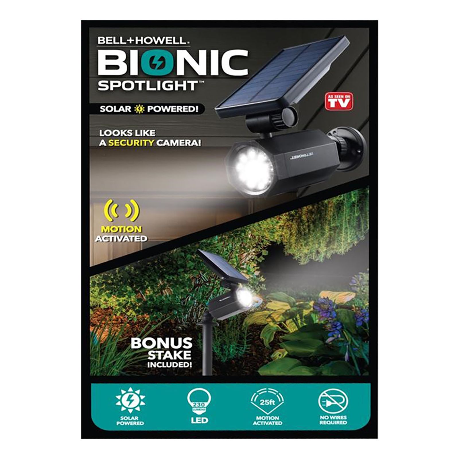 Bell+Howell Bionic Spotlight- Solar Security Light