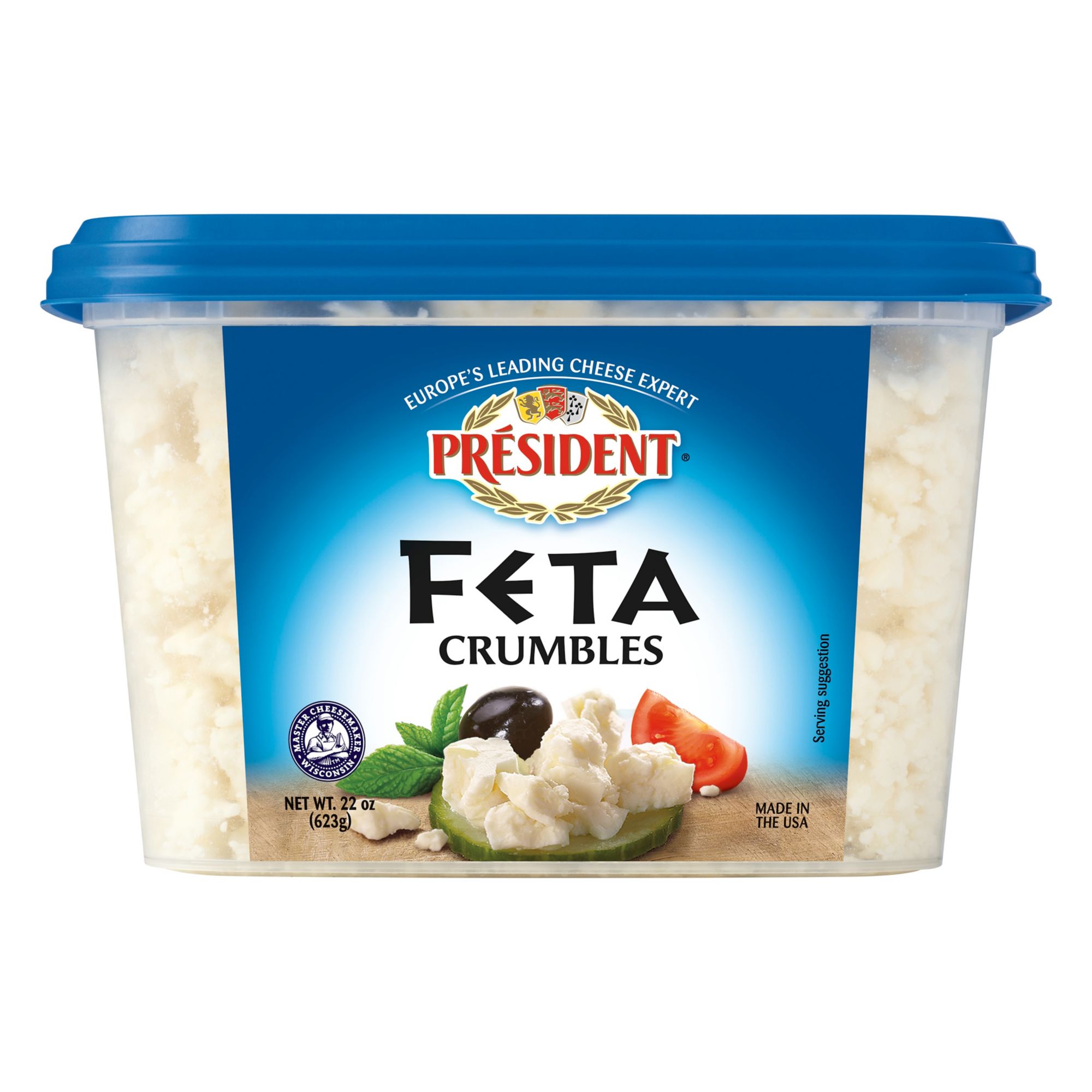 President Feta Crumbles, 22 oz.