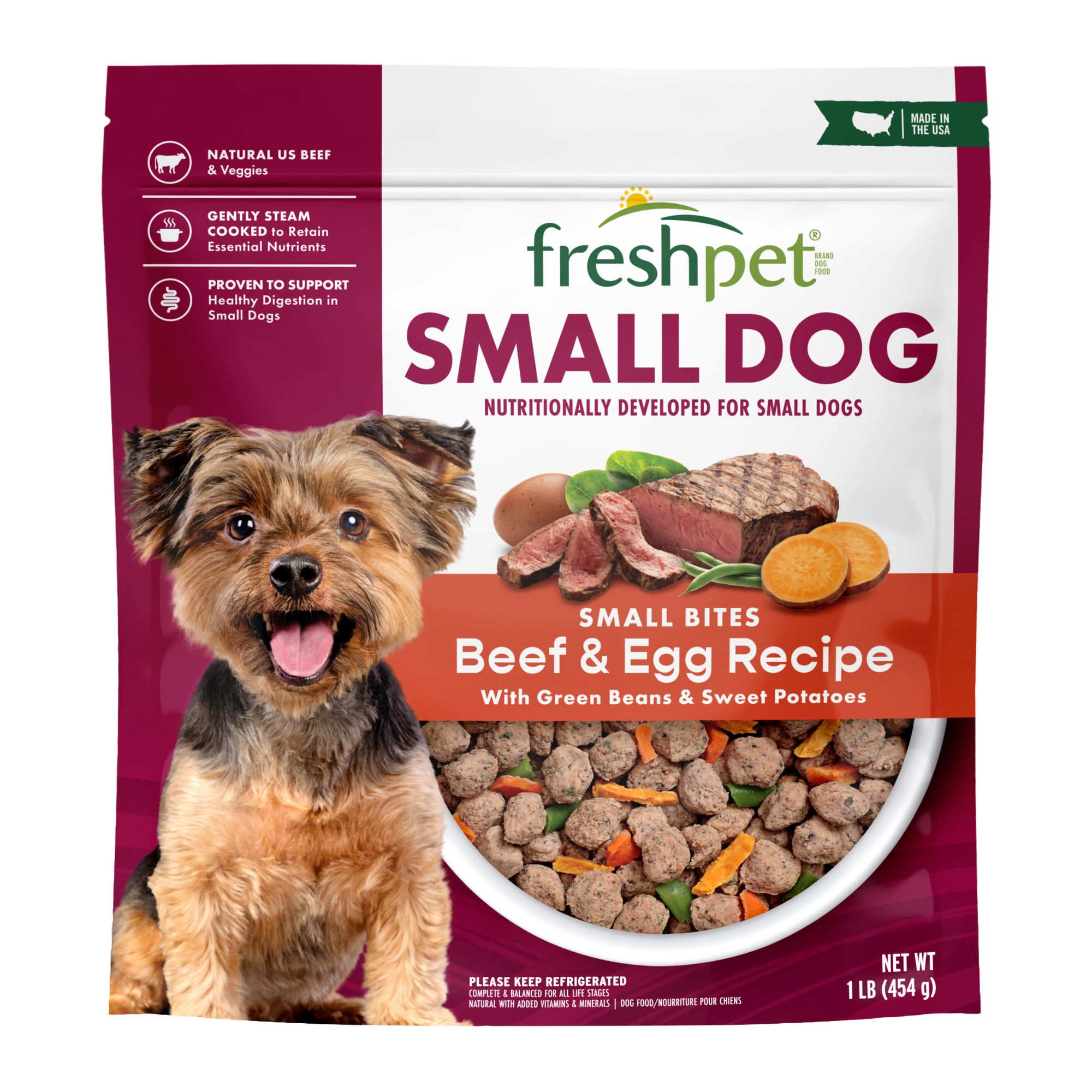 Freshpet Select Chunky Beef with Vegetables and Brown Rice Dog