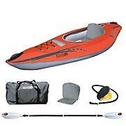 FireFly Inflatable Kayak Kit with Paddle, Foot Pump and Duffel Bag