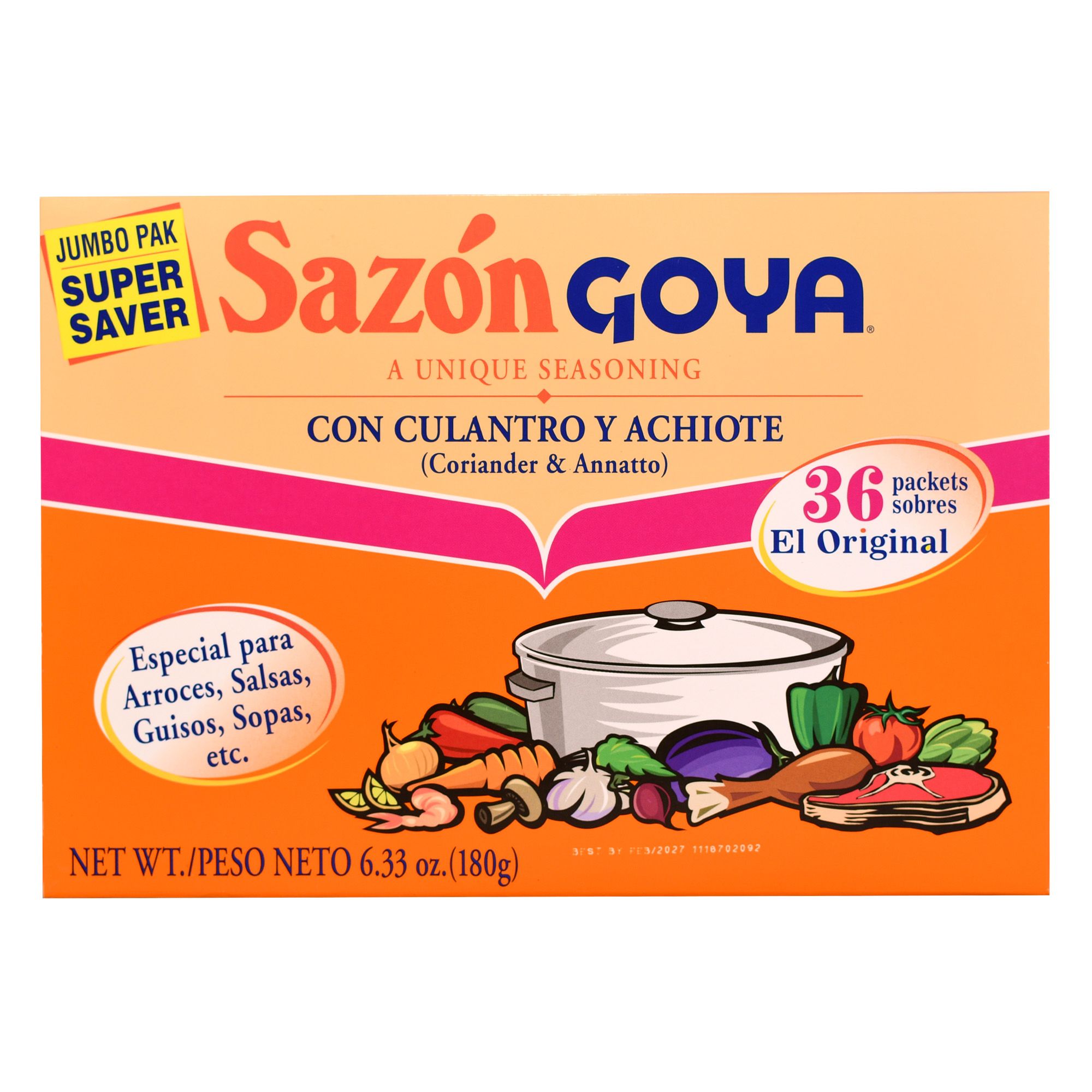 GOYA Sazon Natural Y Completo Seasoning, 36 ct.