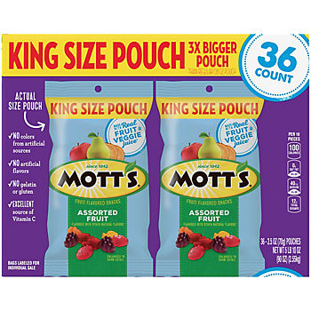 Mott's Fruit Flavored Snacks Assorted Fruit, 36ct - BJs WholeSale Club
