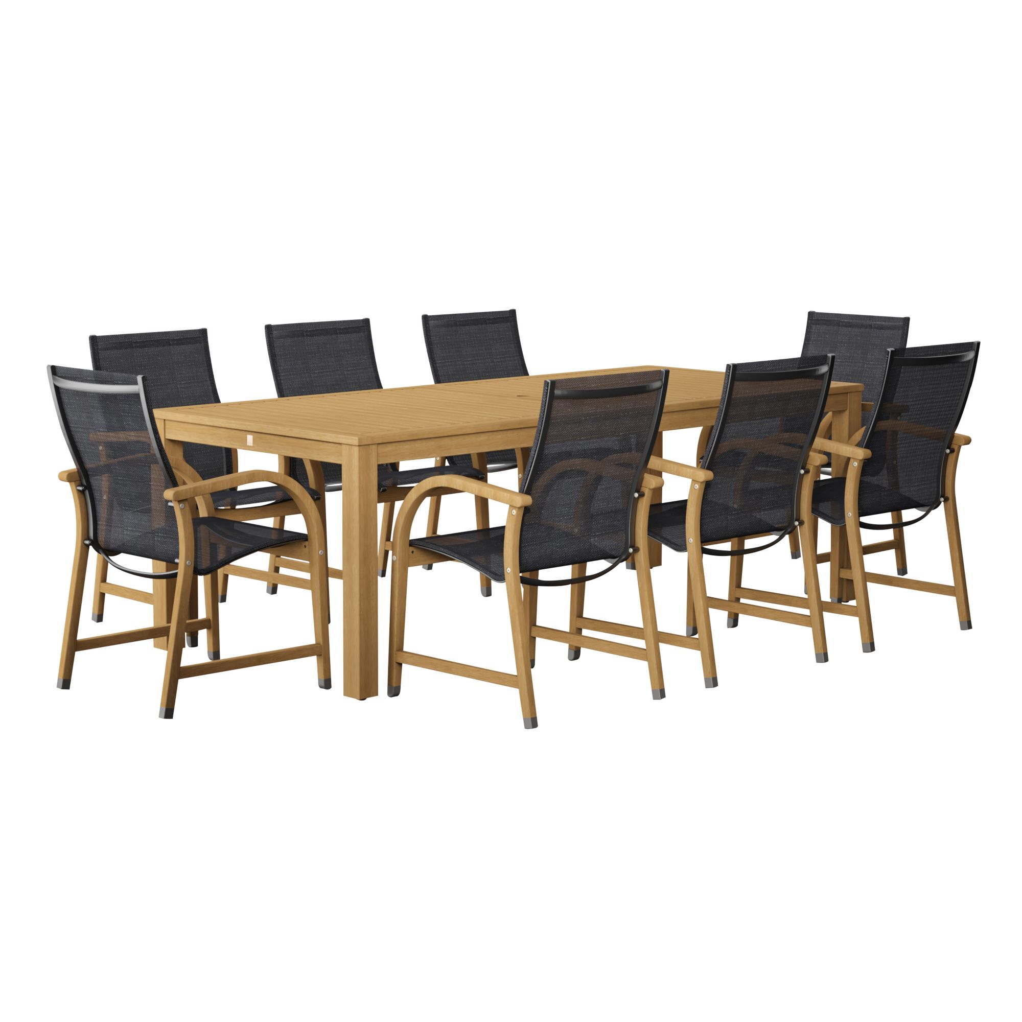 Amazonia Andre 9-Pc. Wood & Aluminum Patio Set