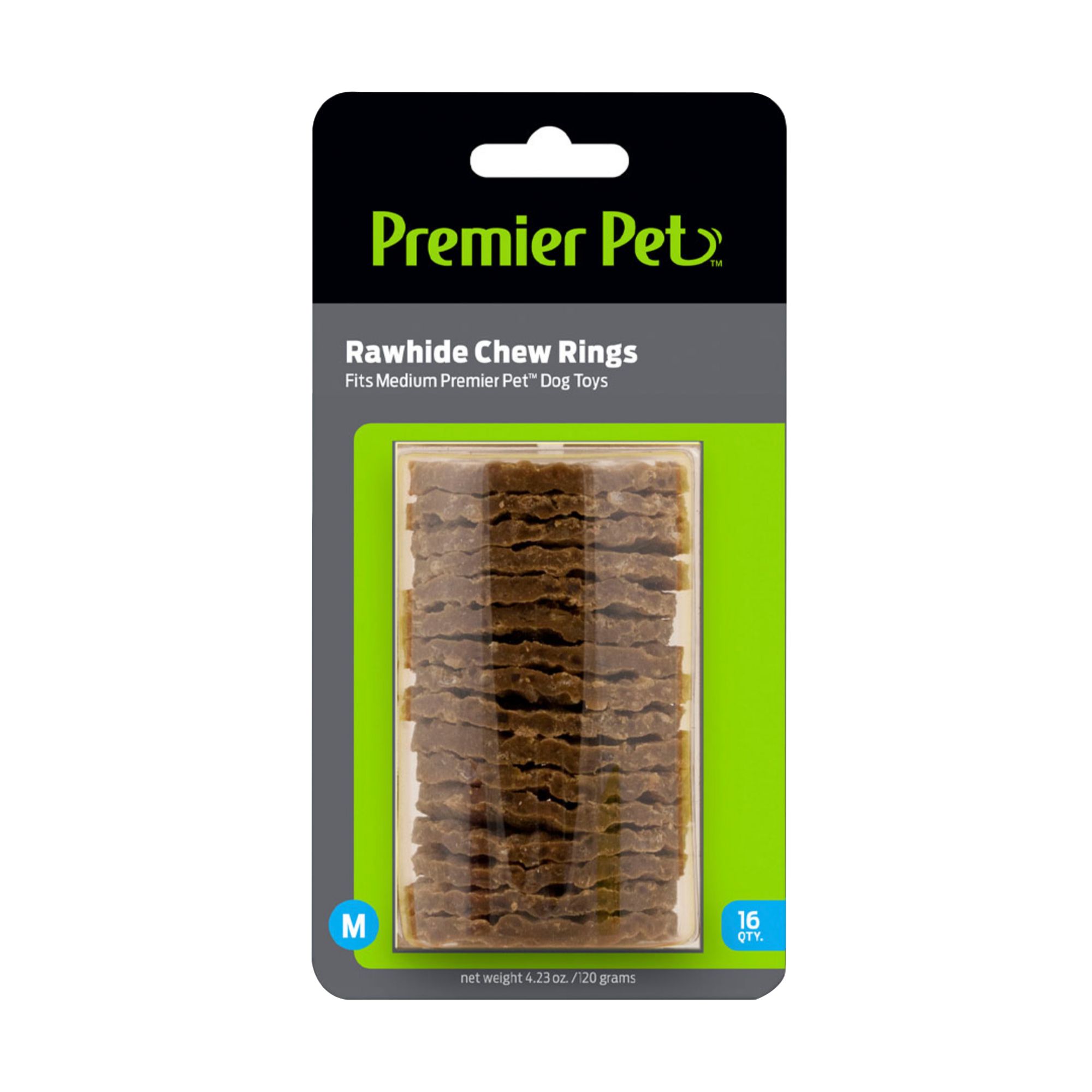 Premier Pet Rawhide Chew Ring Refills - Medium, 16 pk.