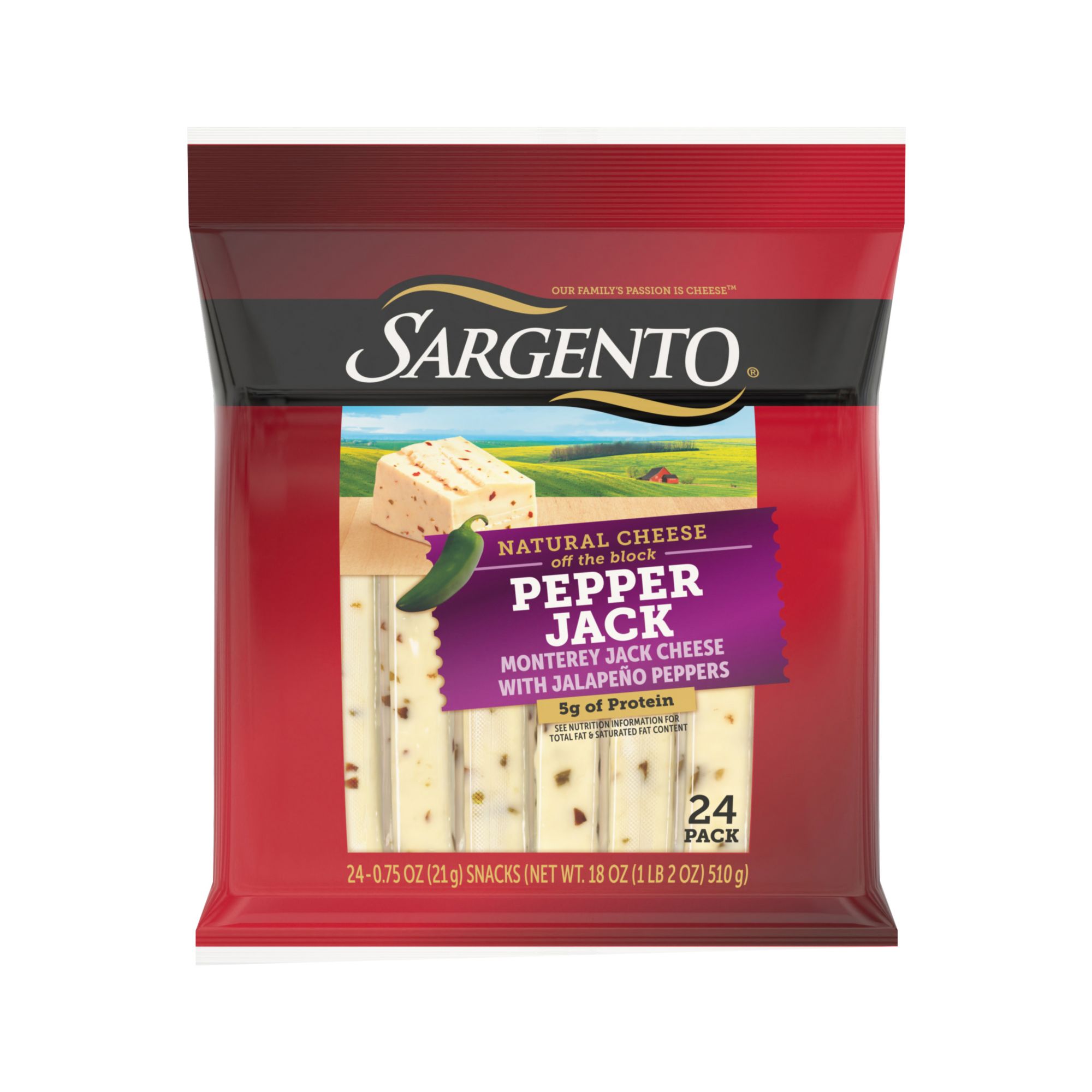 Sargento Pepper Jack Natural Cheese Snack Sticks, 24 ct.