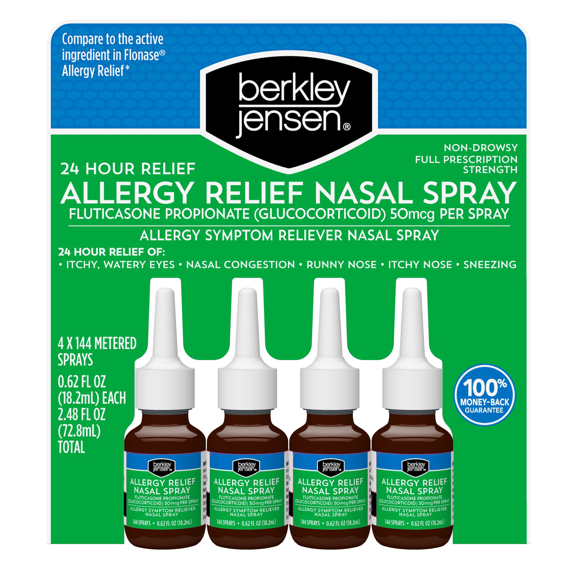 Berkley Jensen 24-Hour Allergy Relief Nasal Spray, 4 ct.