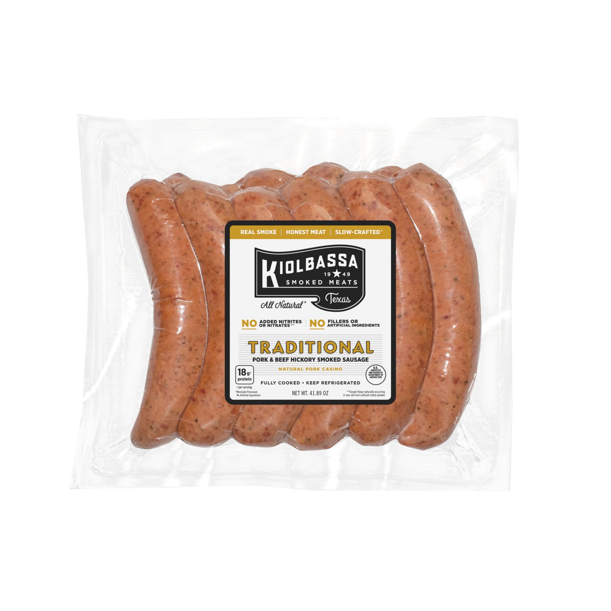 Kiolbassa Smoked Meats Polish Smoked Sausage, 41.89 oz.