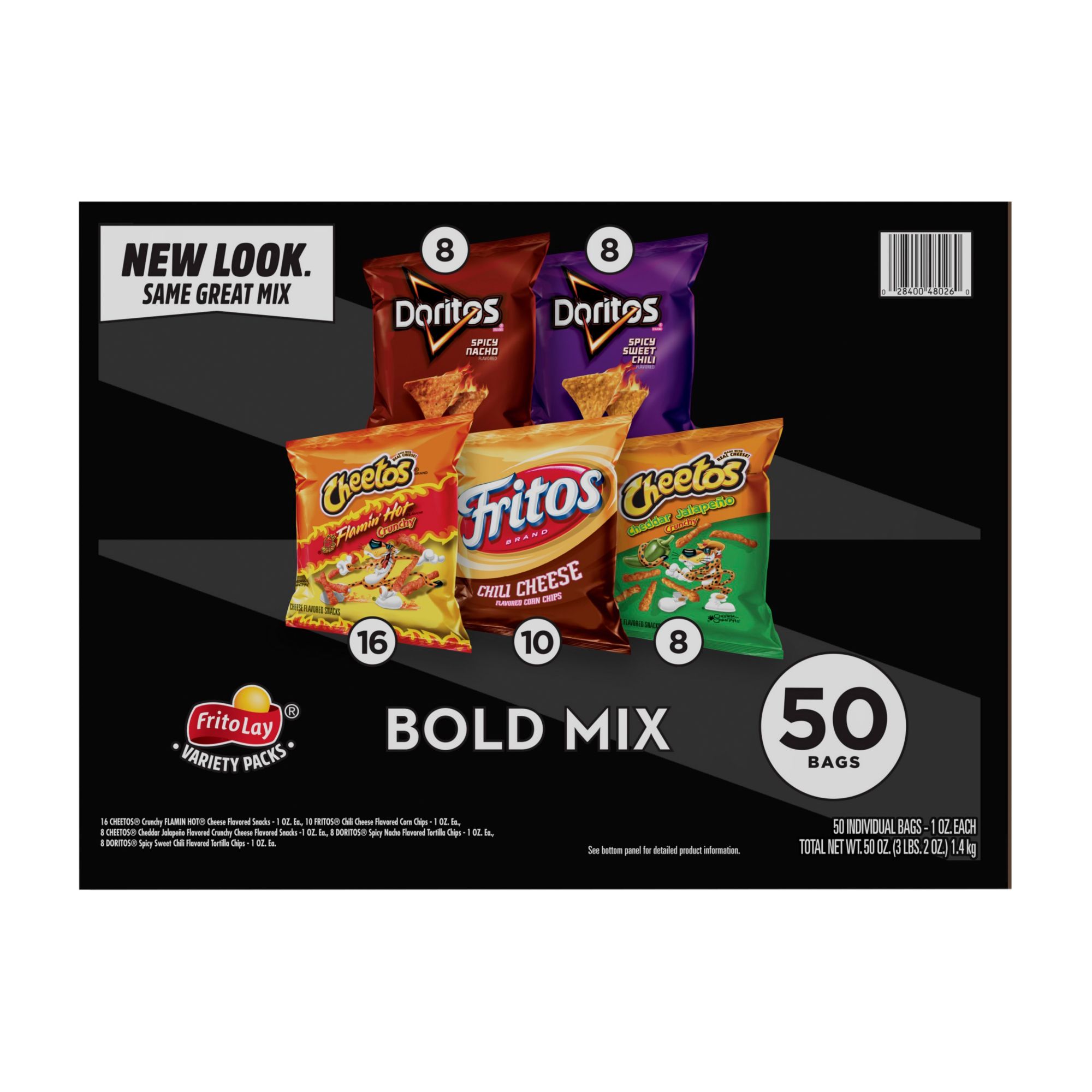 Frito Lay Variety Pack of Snacks and Chips, Classic Mix, 50 ct