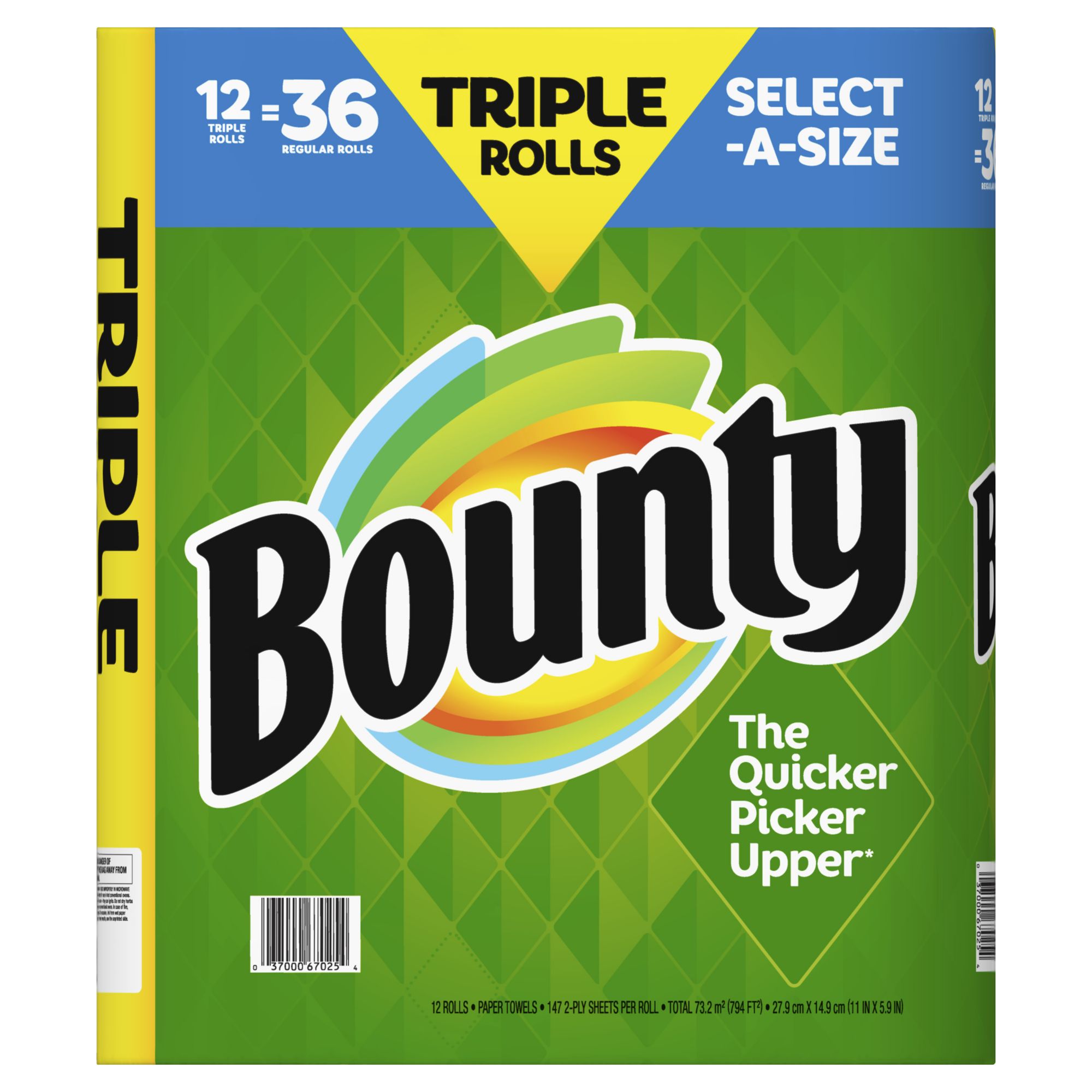 Bounty Select-A-Size Paper Towels, White - 12 pack