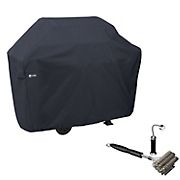 Classic Accessories Water-Resistant 58&quot; BBQ Grill Cover with Coiled Grill Brush & Magnetic LED Light