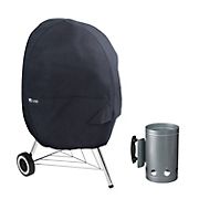 Classic Accessories Water-Resistant 26.5&quot; Kettle BBQ Grill Cover with Charcoal Chimney