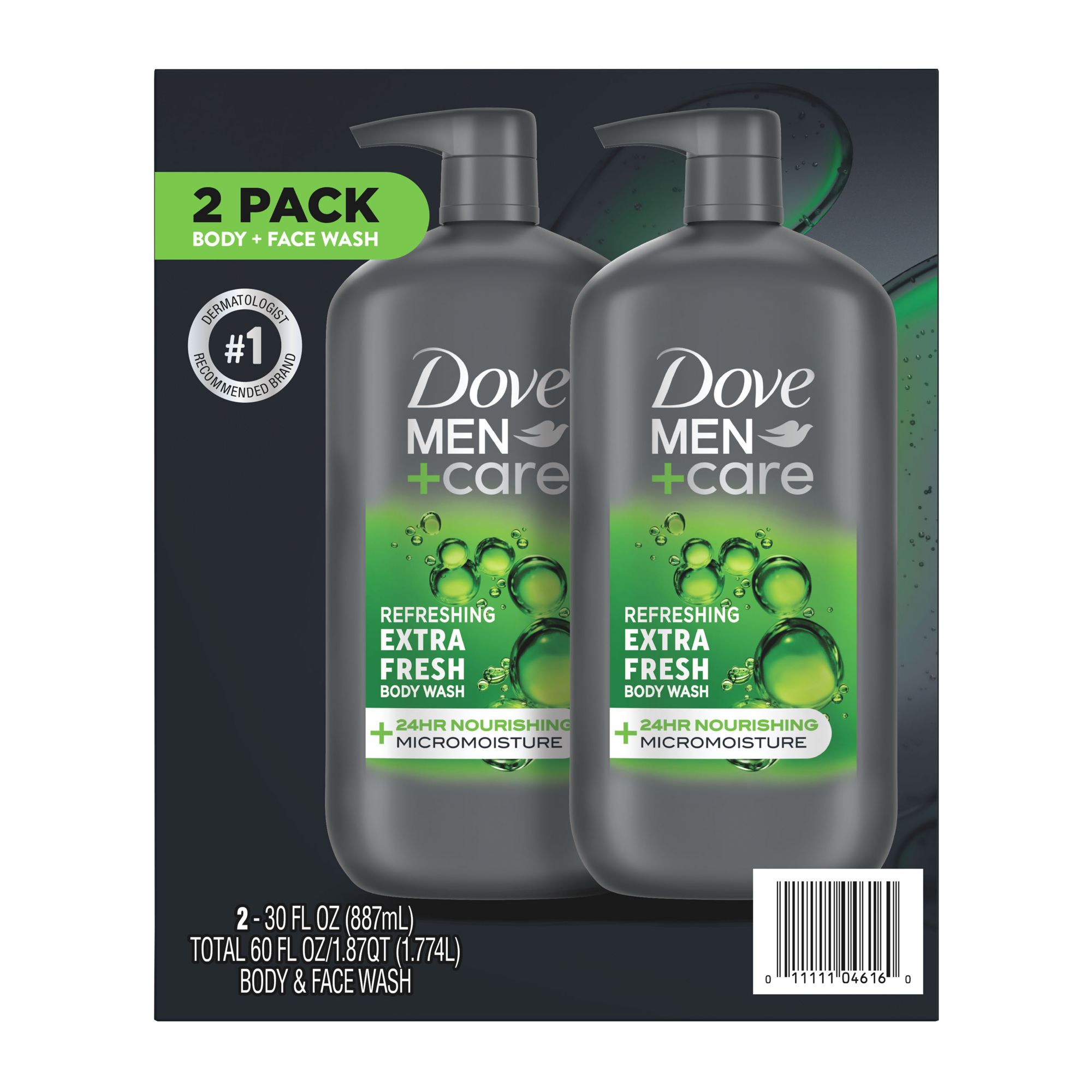 Dove Men+Care Extra Fresh 3 in 1 Cleanser for Body Face and