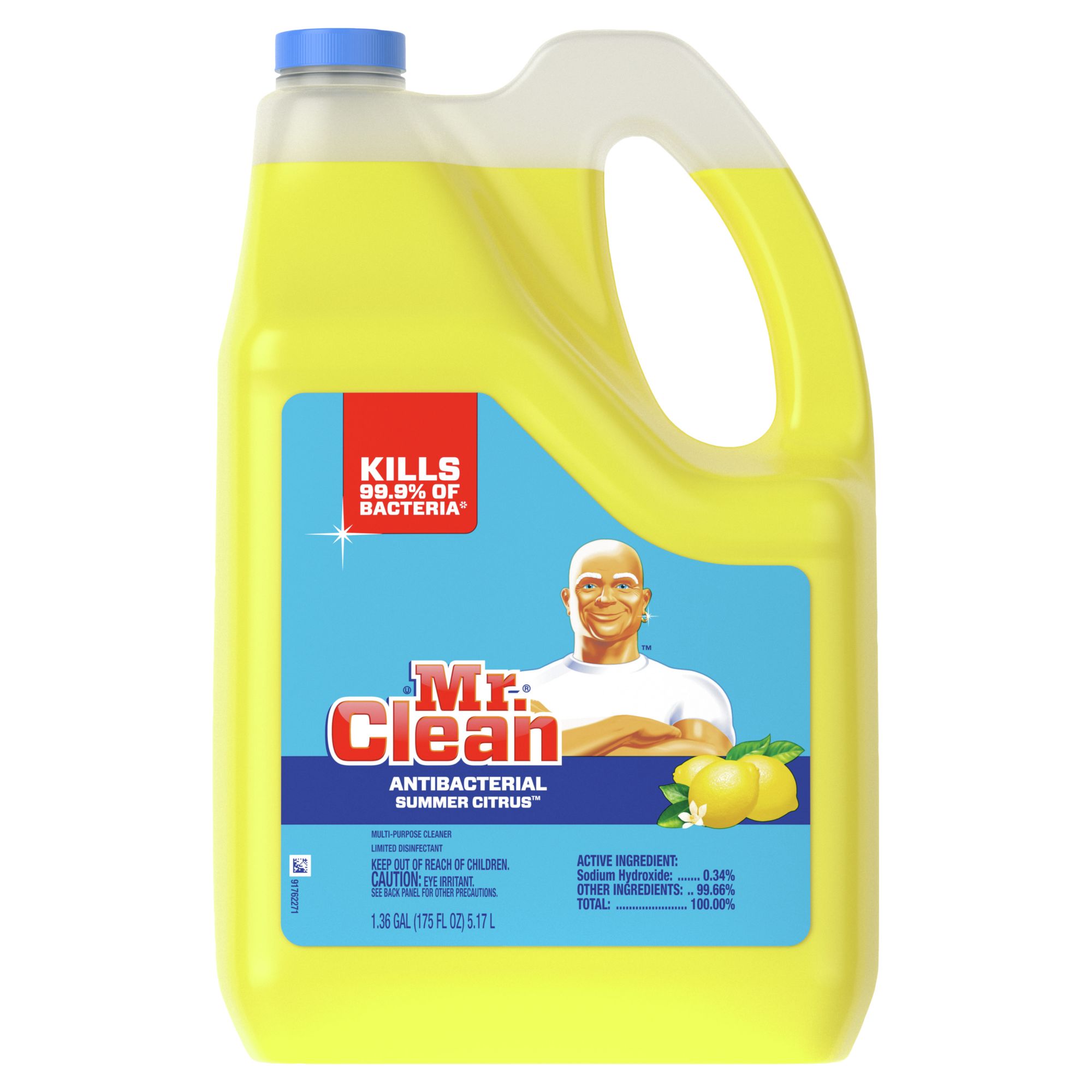 Mr. Clean Antibacterial Multi-Surface Cleaner, Summer Citrus (175 Fluid Ounce)