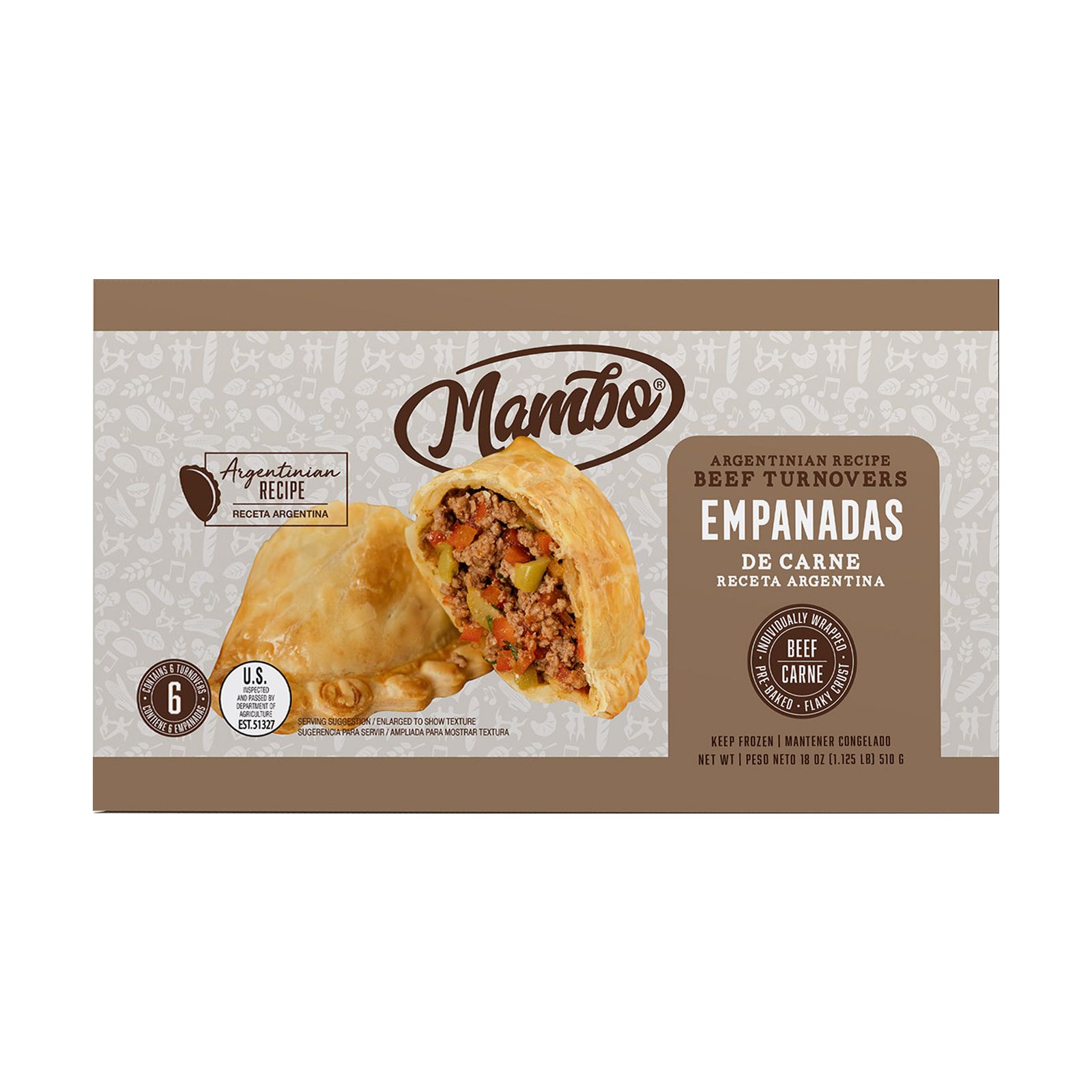 Mambo Argentinian Beef Empanadas, 6 pk.