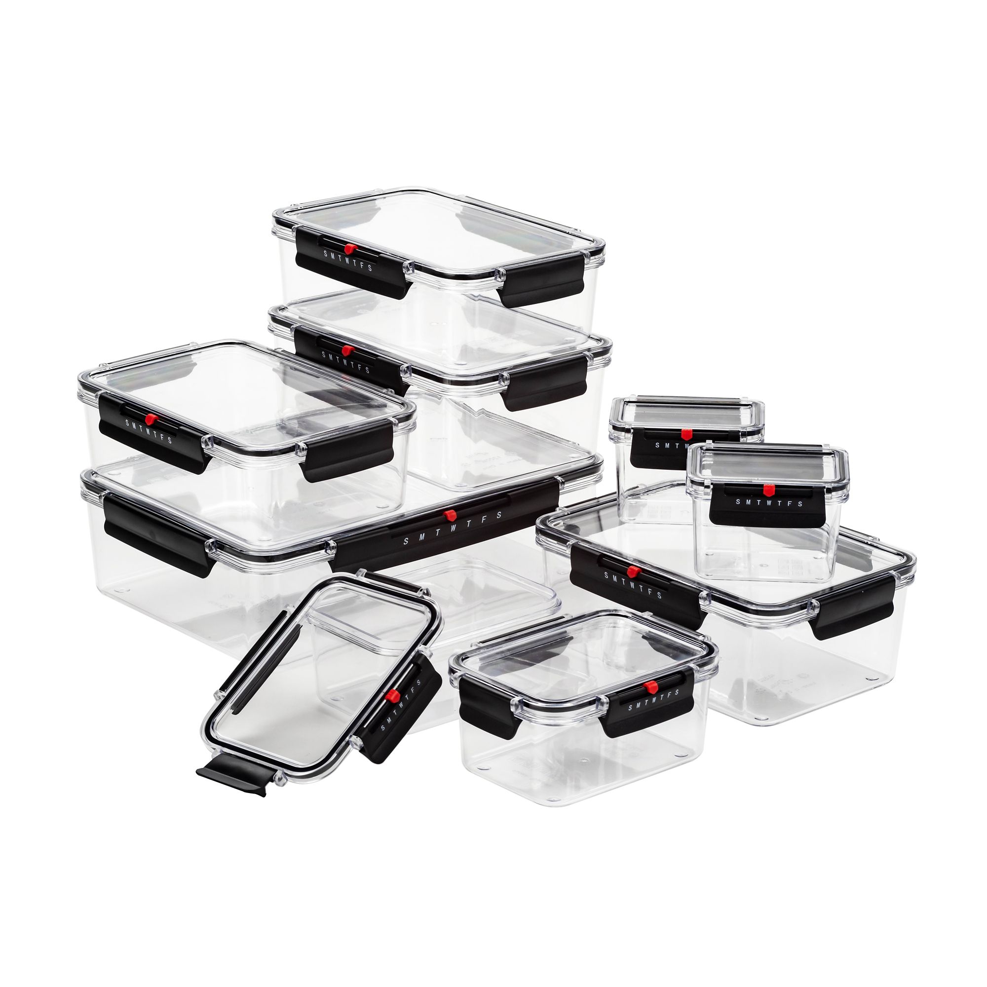 Rubbermaid Brilliance Microwavable Food Storage Container Set, 18