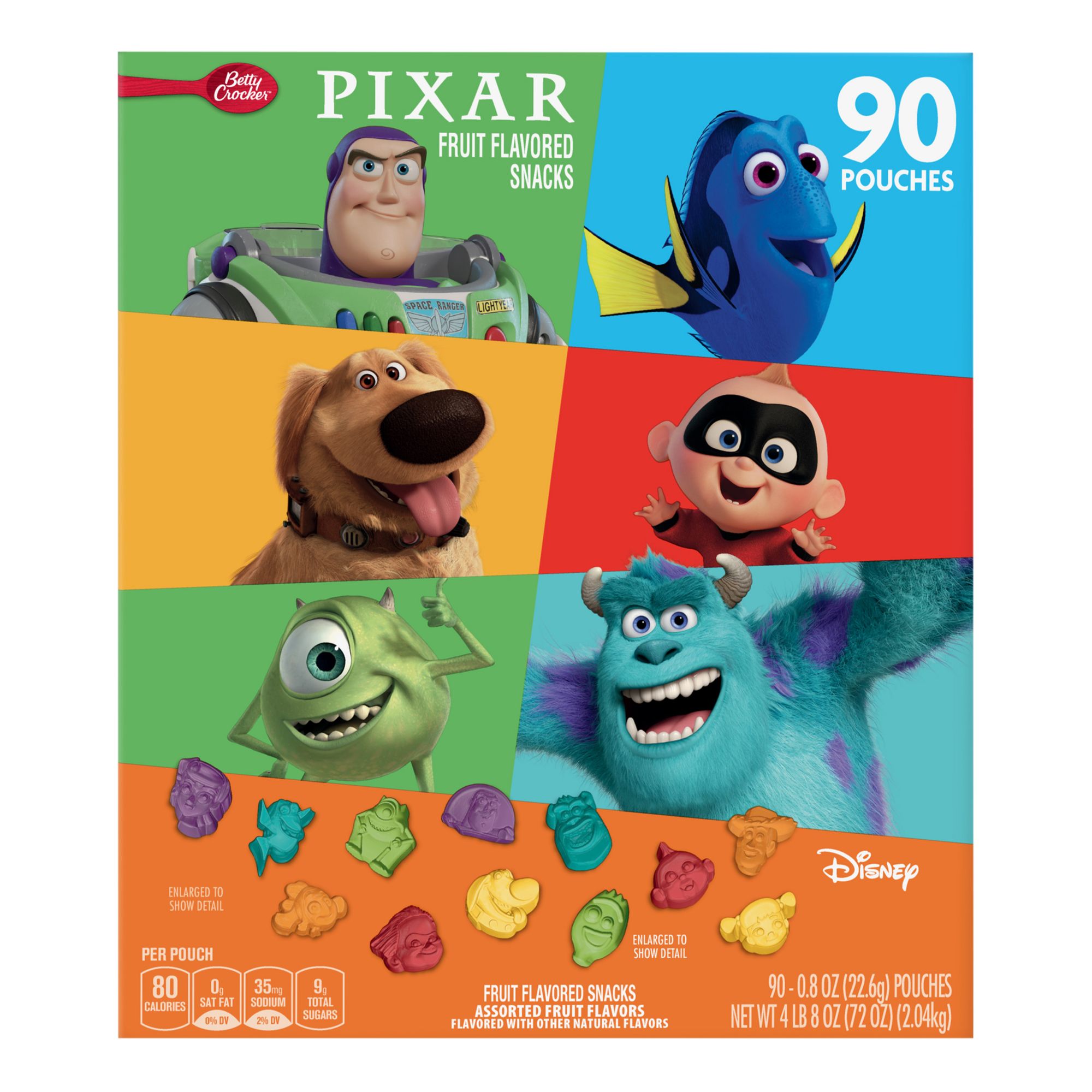 Betty Crocker Pixar Fruit Snacks, 90 ct.