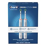 Oral-B CrossAction 1500 Rechargeable Electric Toothbrush, 2 ct.