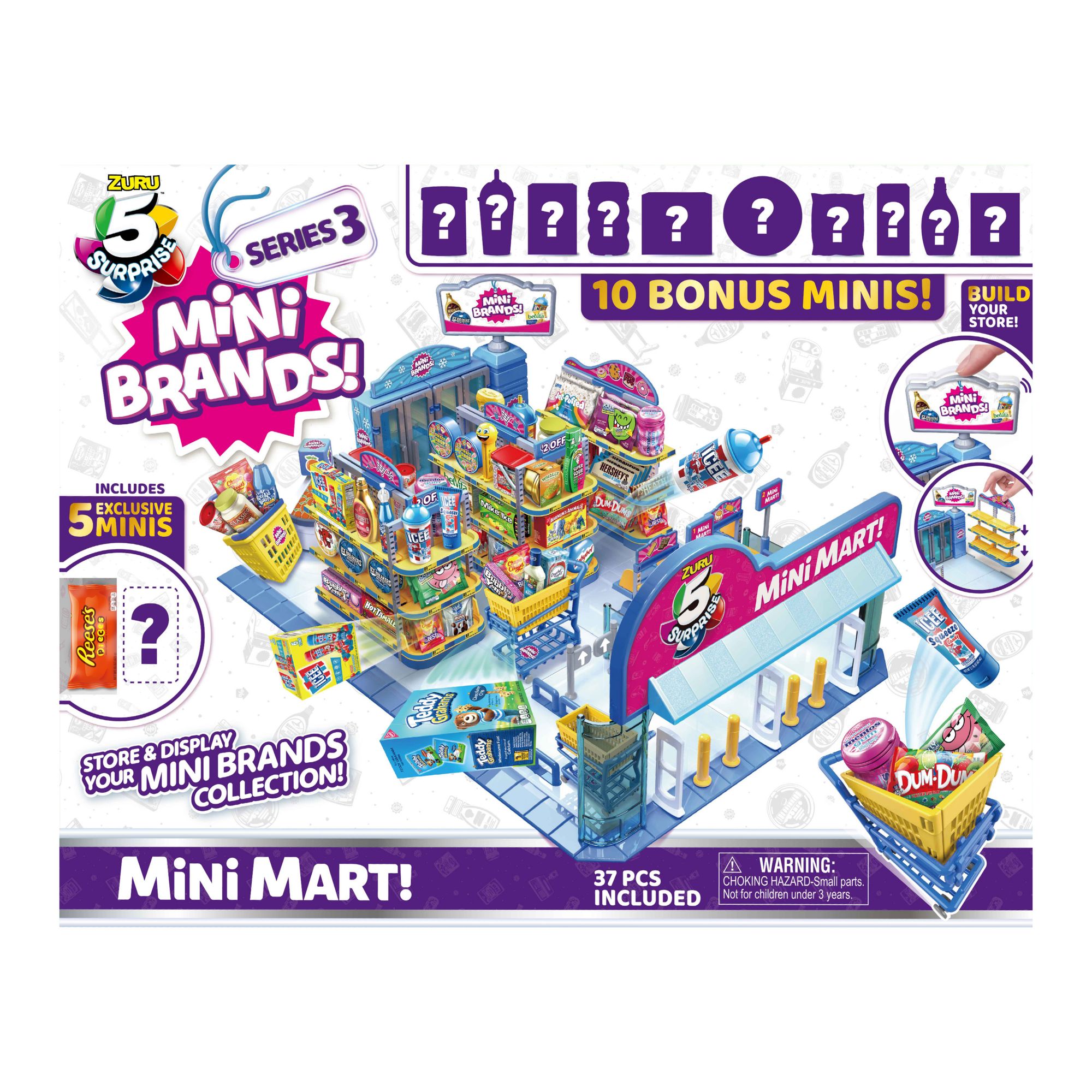 5 Surprise Mini Brands - Mini Mart Playset by ZURU (Series 4) Exclusive and  Mystery Collectibles