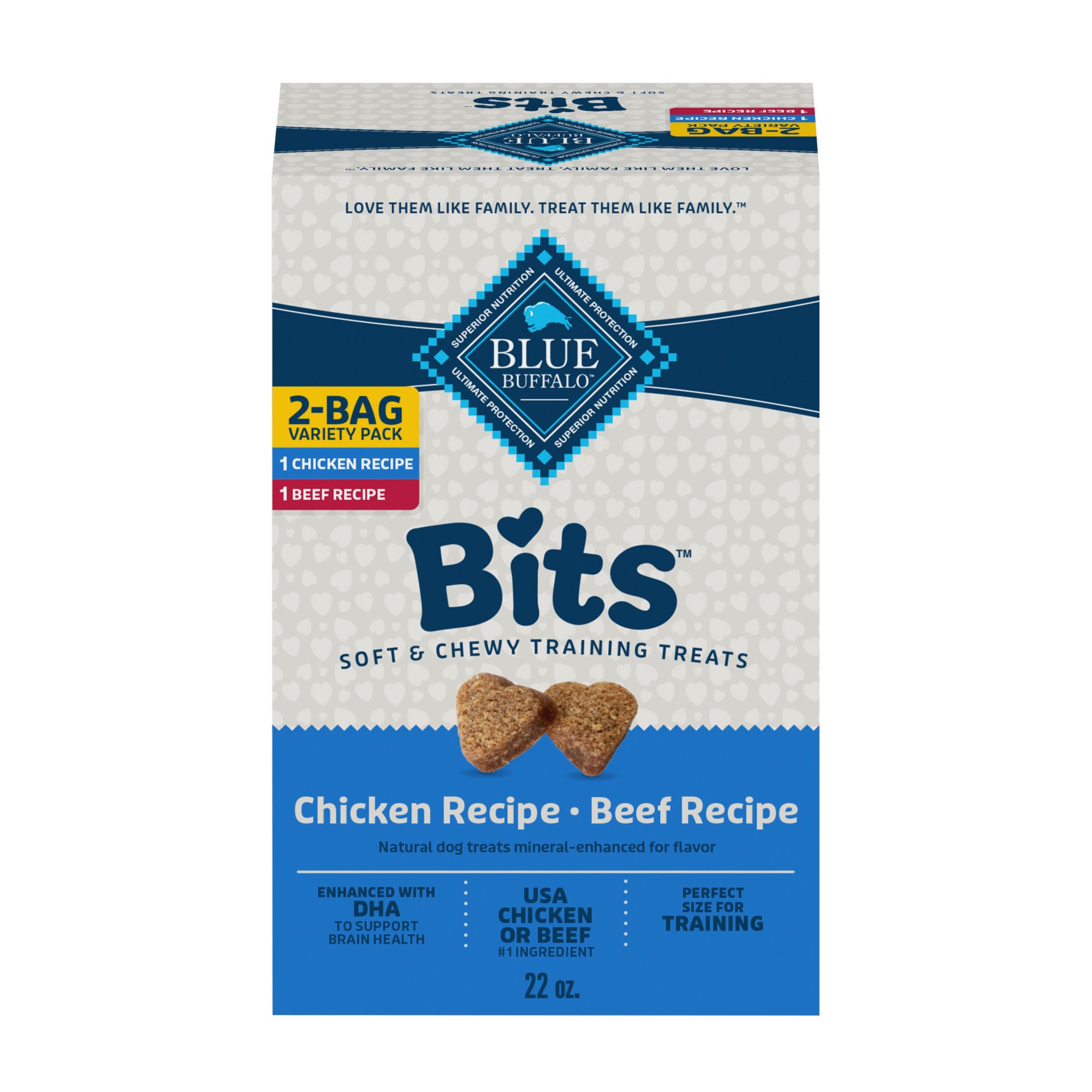 Blue Buffalo Blue Bits Natural Dog Treats, 2 pk.