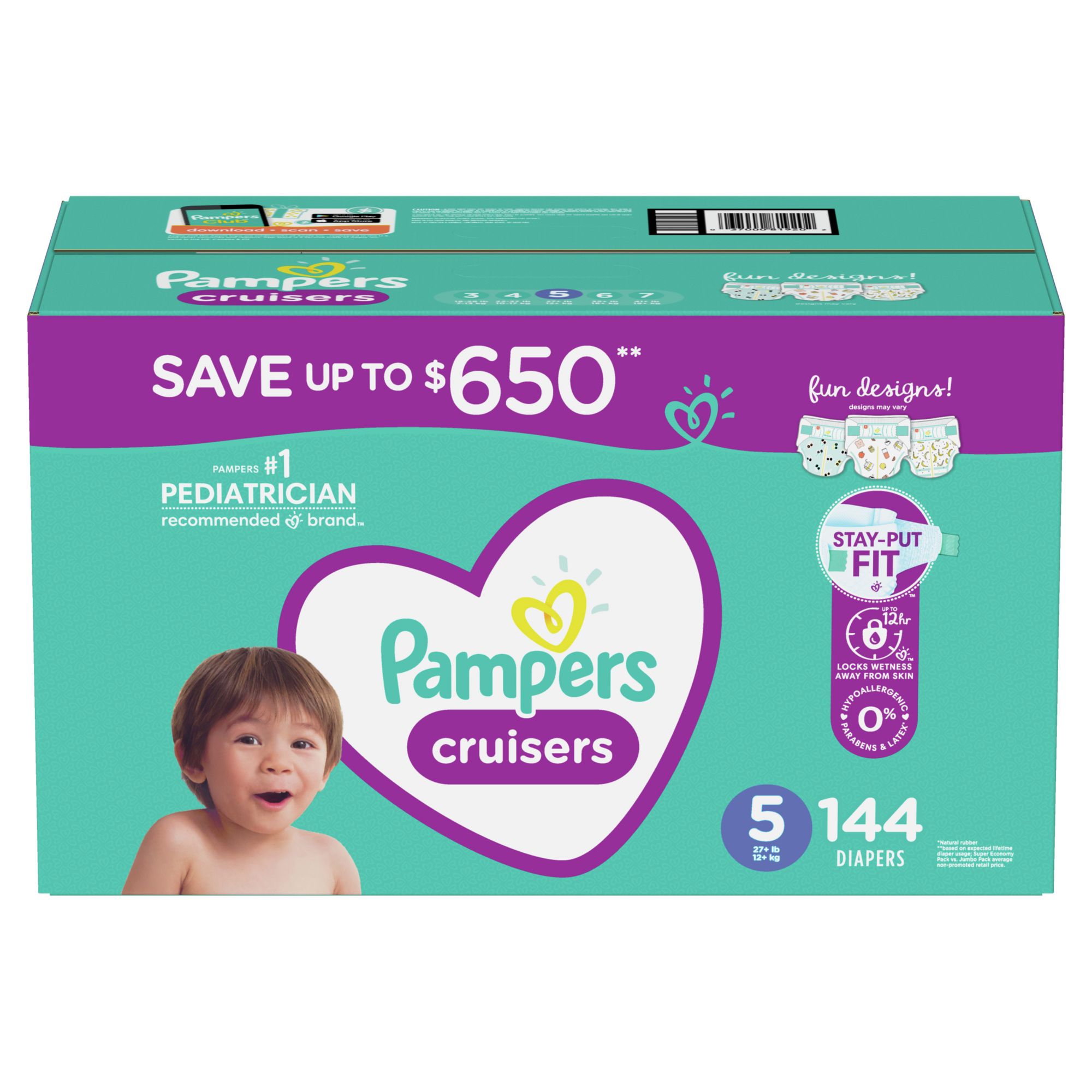 Bebé : Pampers Pañales Cruisers Talla 5 / 104 Unidades