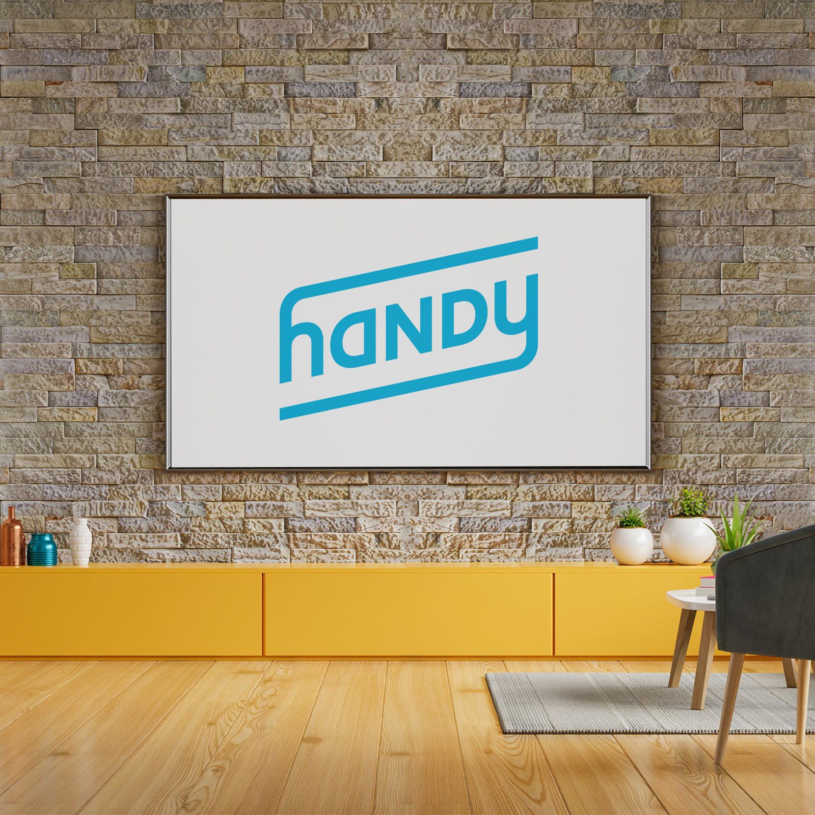 Handy Brick/Fireplace TV Mounting Service, Under 55&quot; Premium