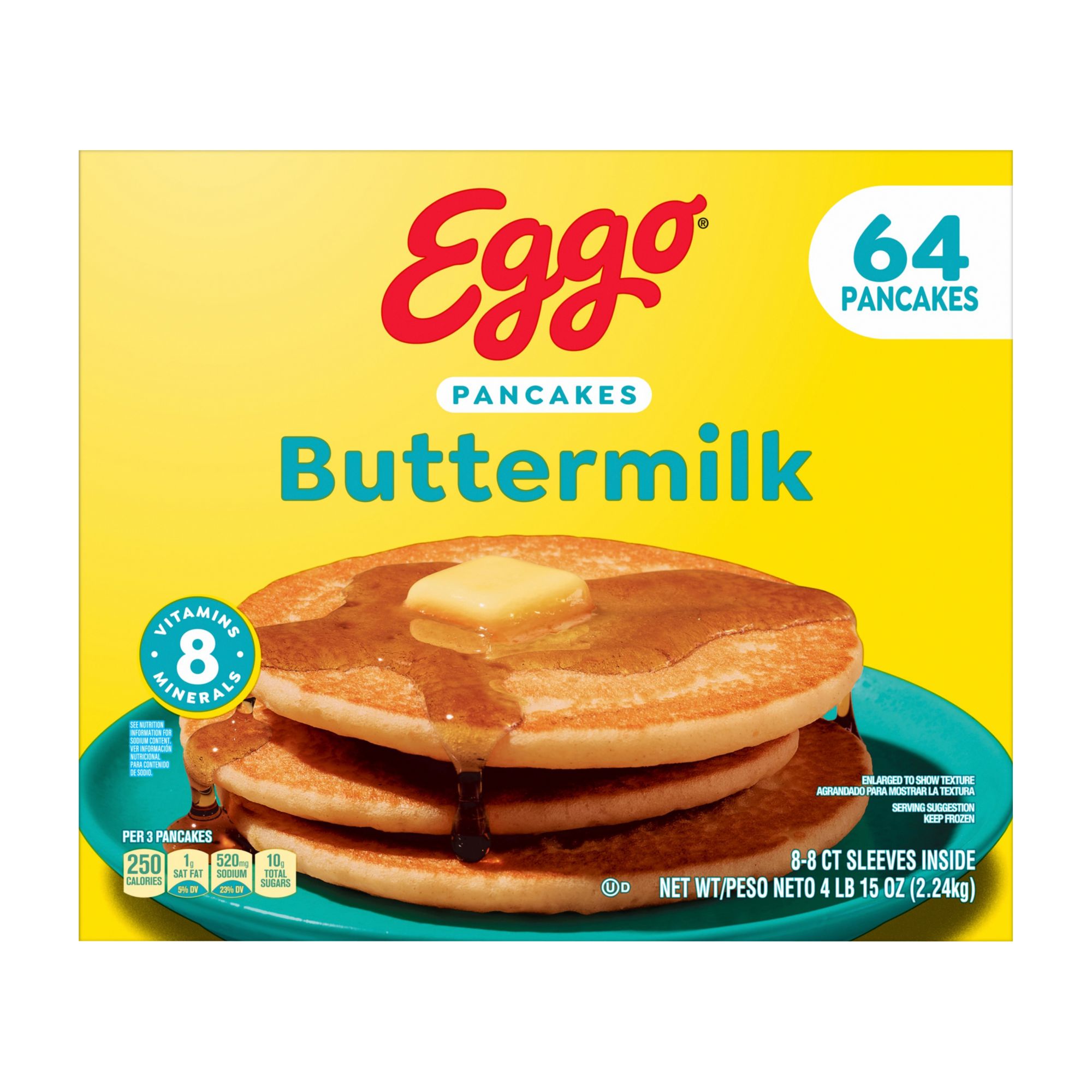 Eggo Family Size Buttermilk Pancakes, 64 ct.