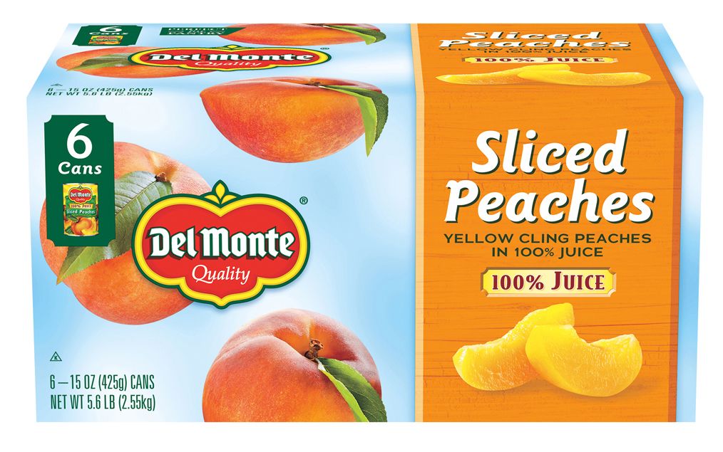 Del Monte Sliced Peaches in 100% Juice, 6 pk./15 oz.
