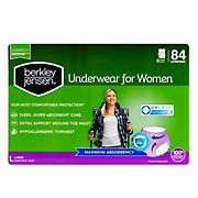 Berkley Jensen Incontinence and Post Partum Underwear for Women, Size Large, 84 ct.