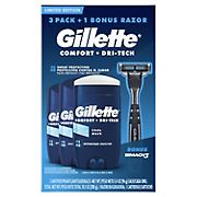 Gillette Invisible Solid Antiperspirant and Deodorant with Bonus Razor, 3 ct.