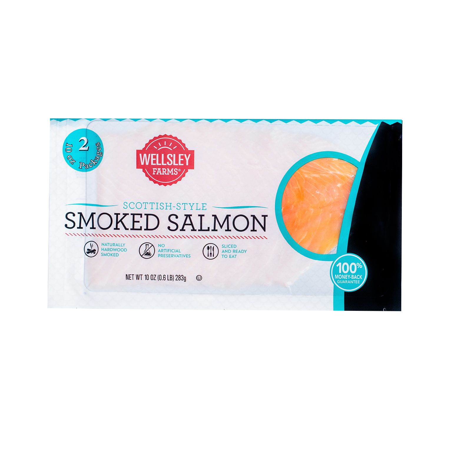 Wellsley Farms Smoked and Sliced Scottish Salmon, 1.25 lbs.