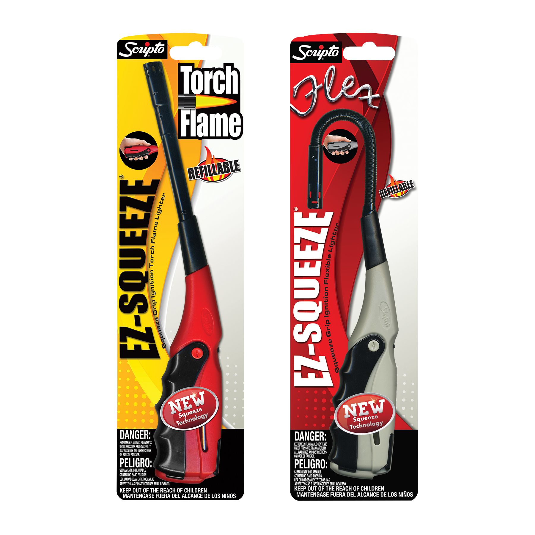 Scripto EZ Squeeze Torch and Flex Utility Lighters