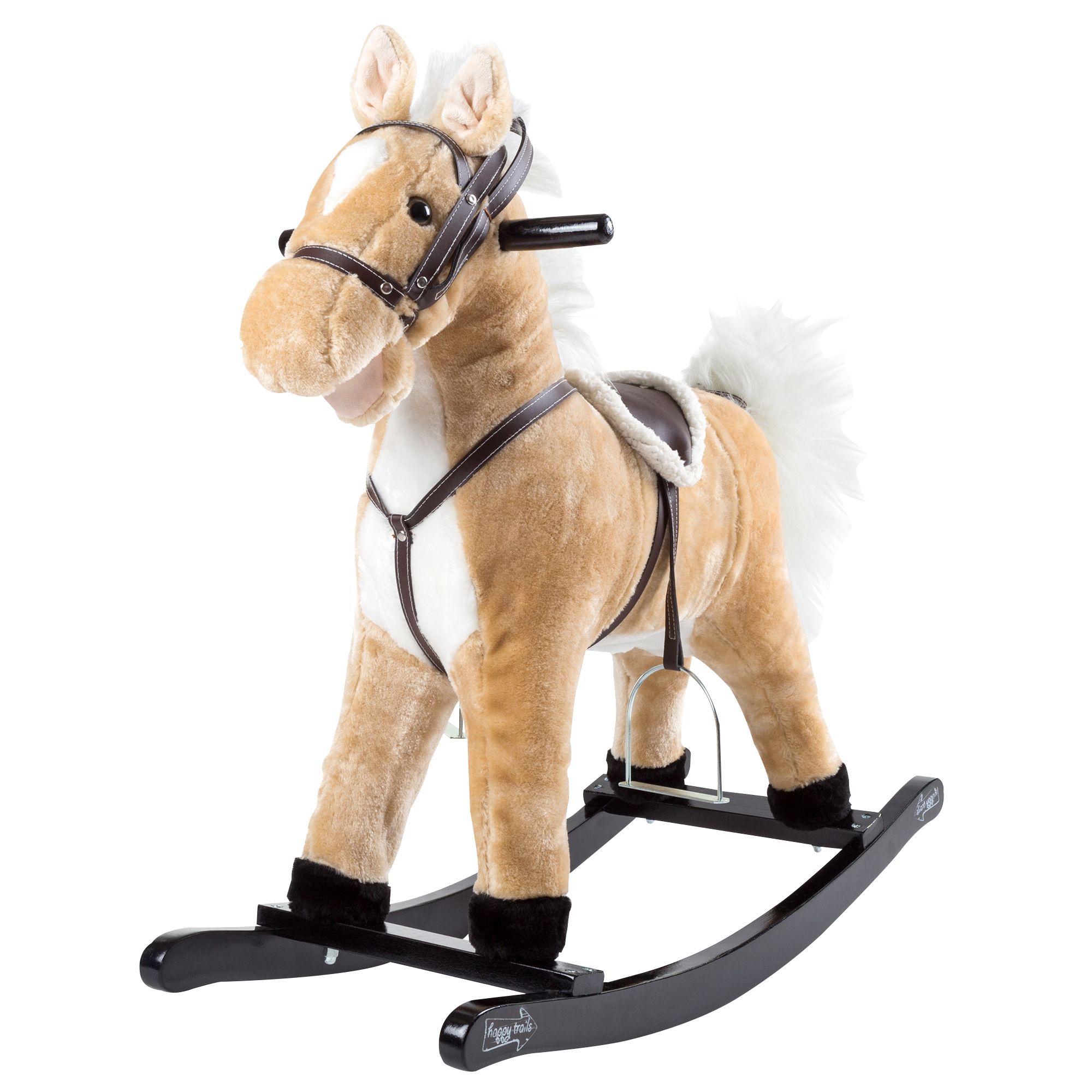 Toy Time Rocking Horse Plush Animal Ride On