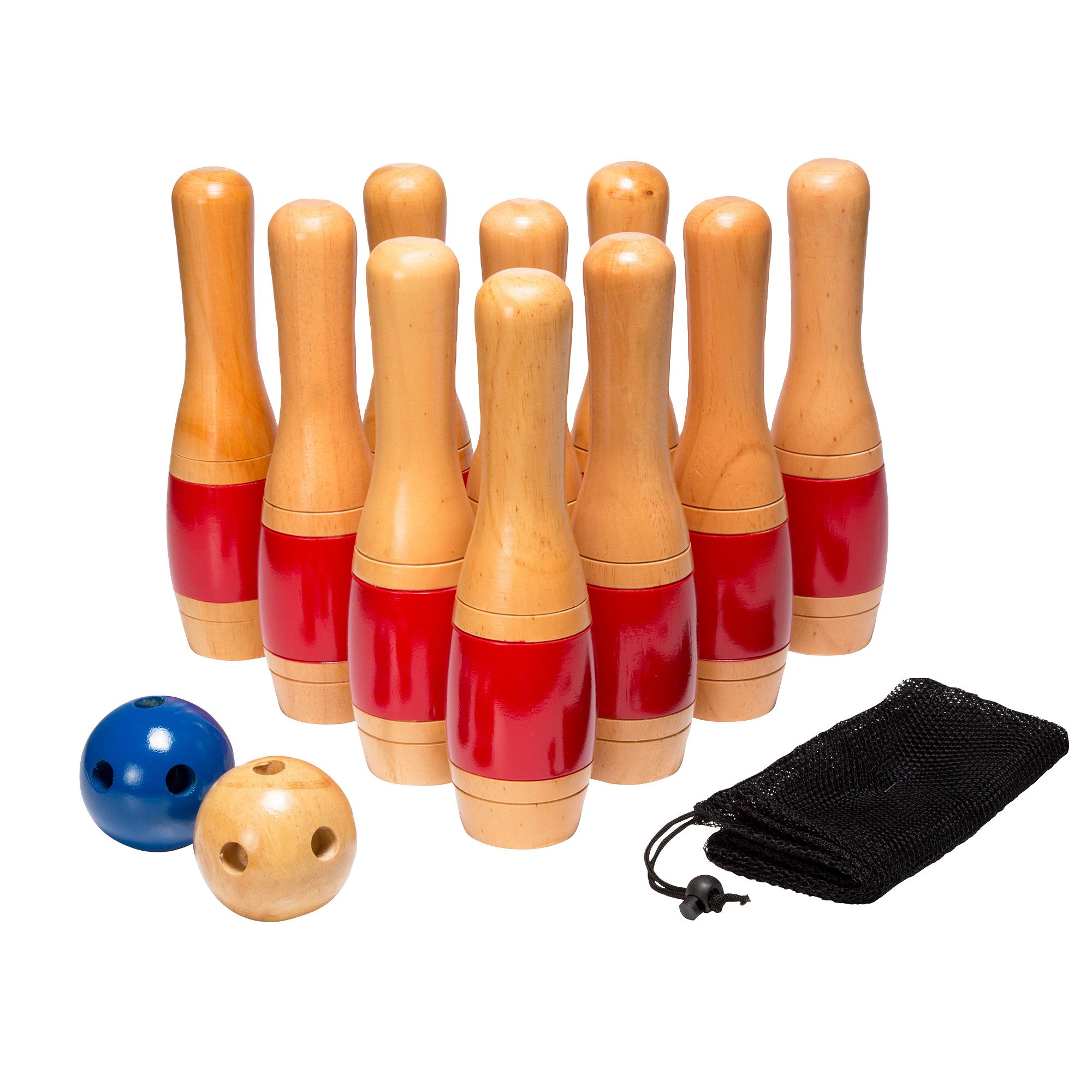 Toy Time Outdoor Wooden Lawn Bowling Game Set BJ s Wholesale Club