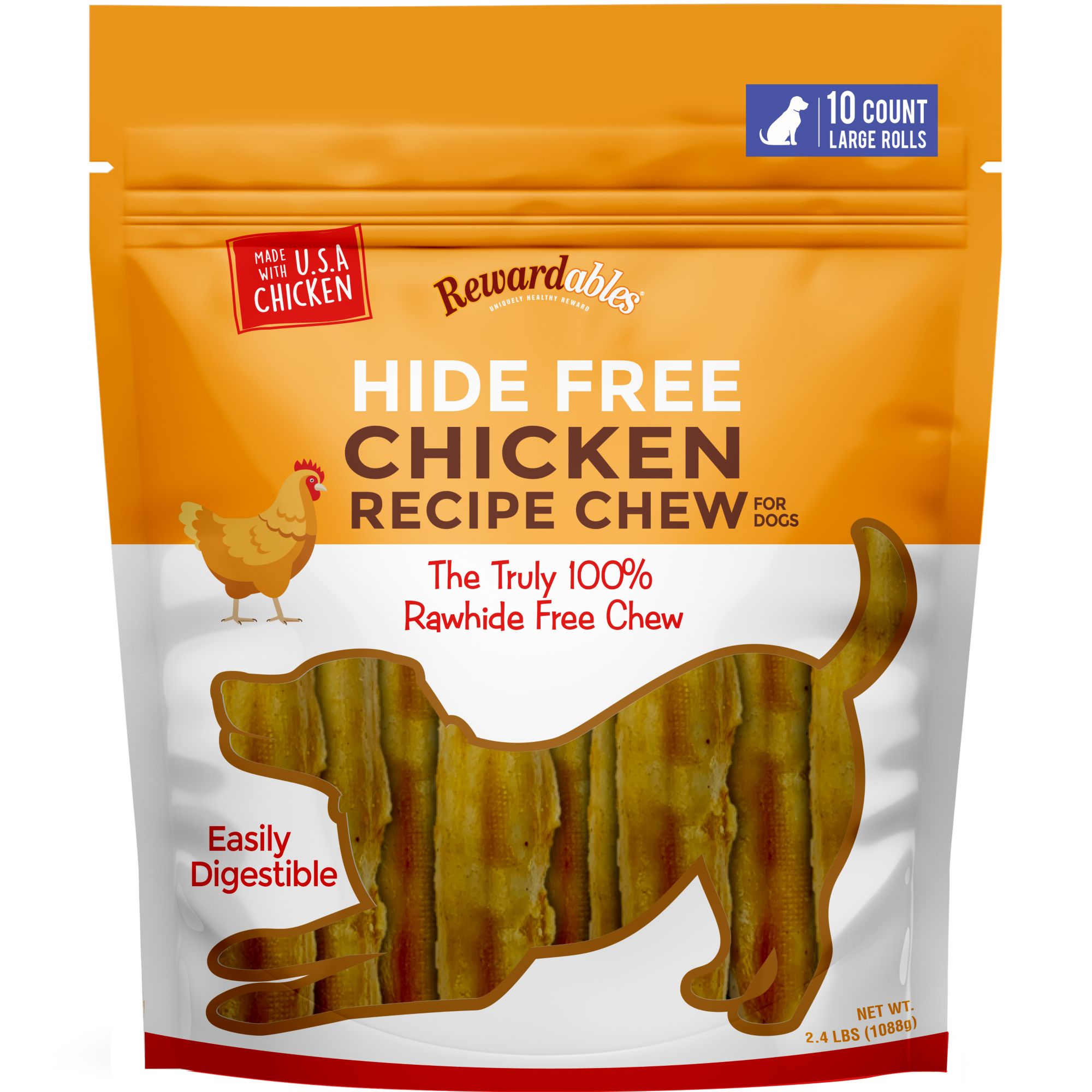 Rewardables Hide Free Chicken Chew, 10 ct.