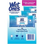 Wet Ones Antibacterial Hand Wipes Ocean Breeze, 150 ct.