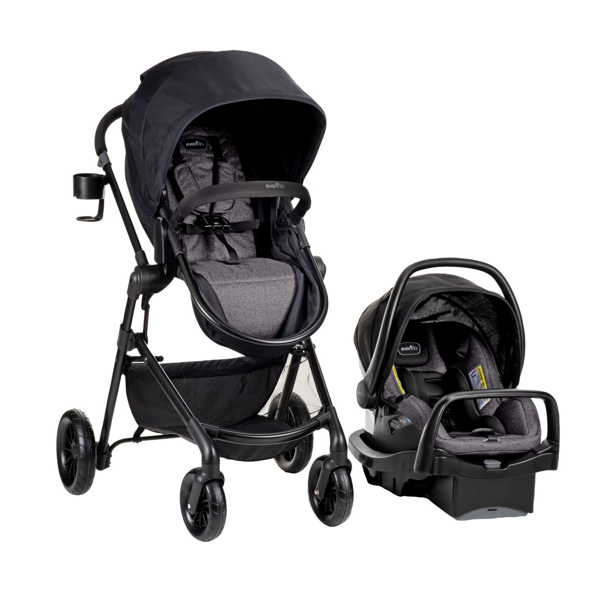 Evenflo Pivot Modular Travel System with LiteMax Infant Car Seat and Anti-Rebound Bar