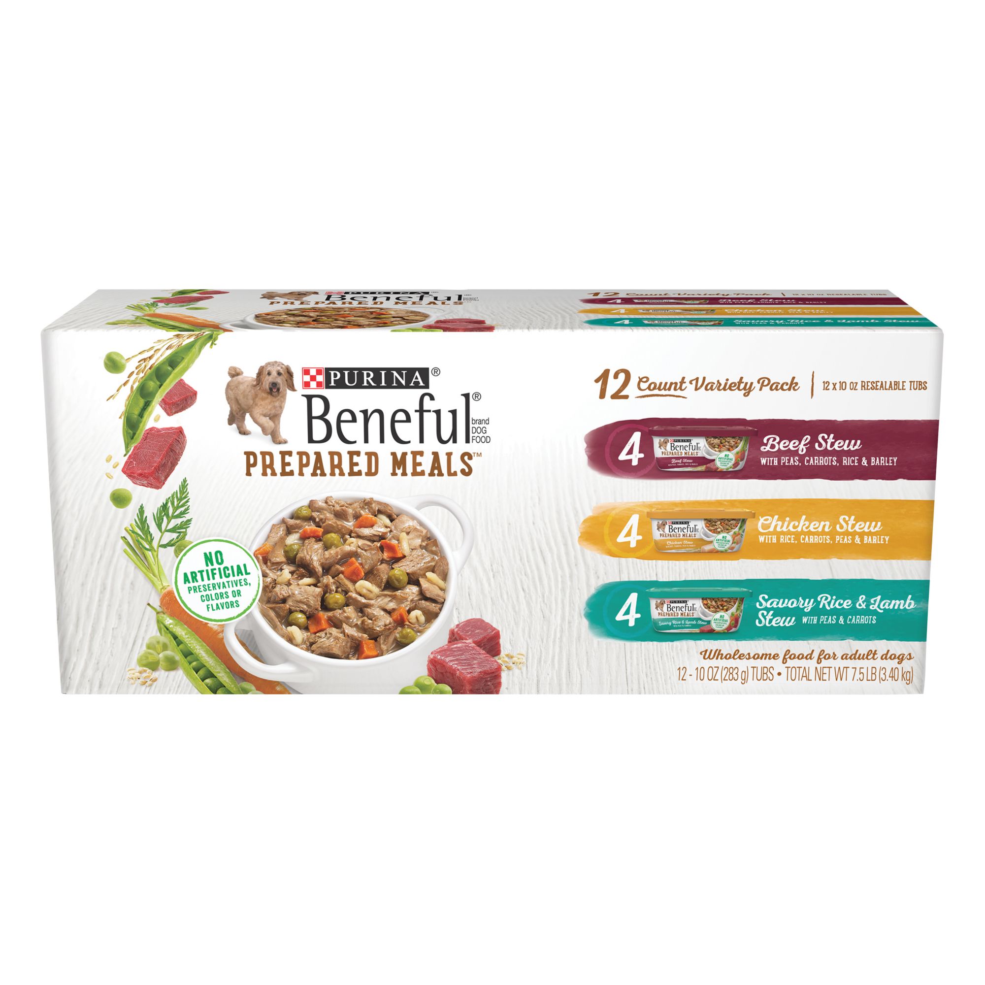 Purina Beneful High Protein Wet Dog Food With Gravy Variety Pack, 12 ct.