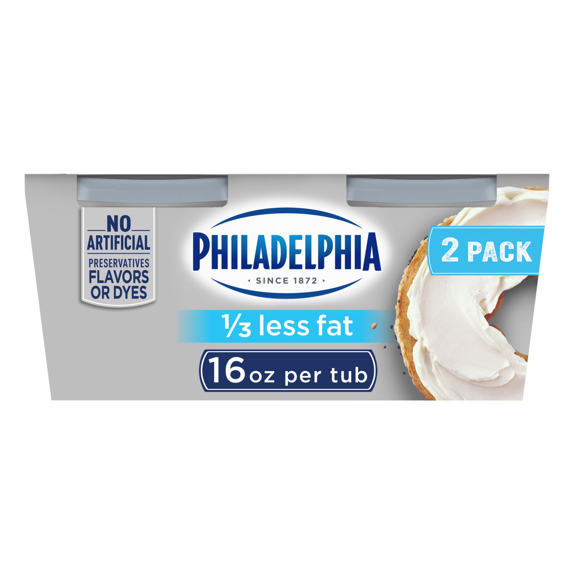 Philadelphia Reduced Fat Cream Cheese Spread, 2 pk./16 oz.