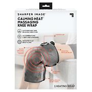 Sharper Image Calming Heat Weighted Massaging Knee Wrap Deluxe - Gray