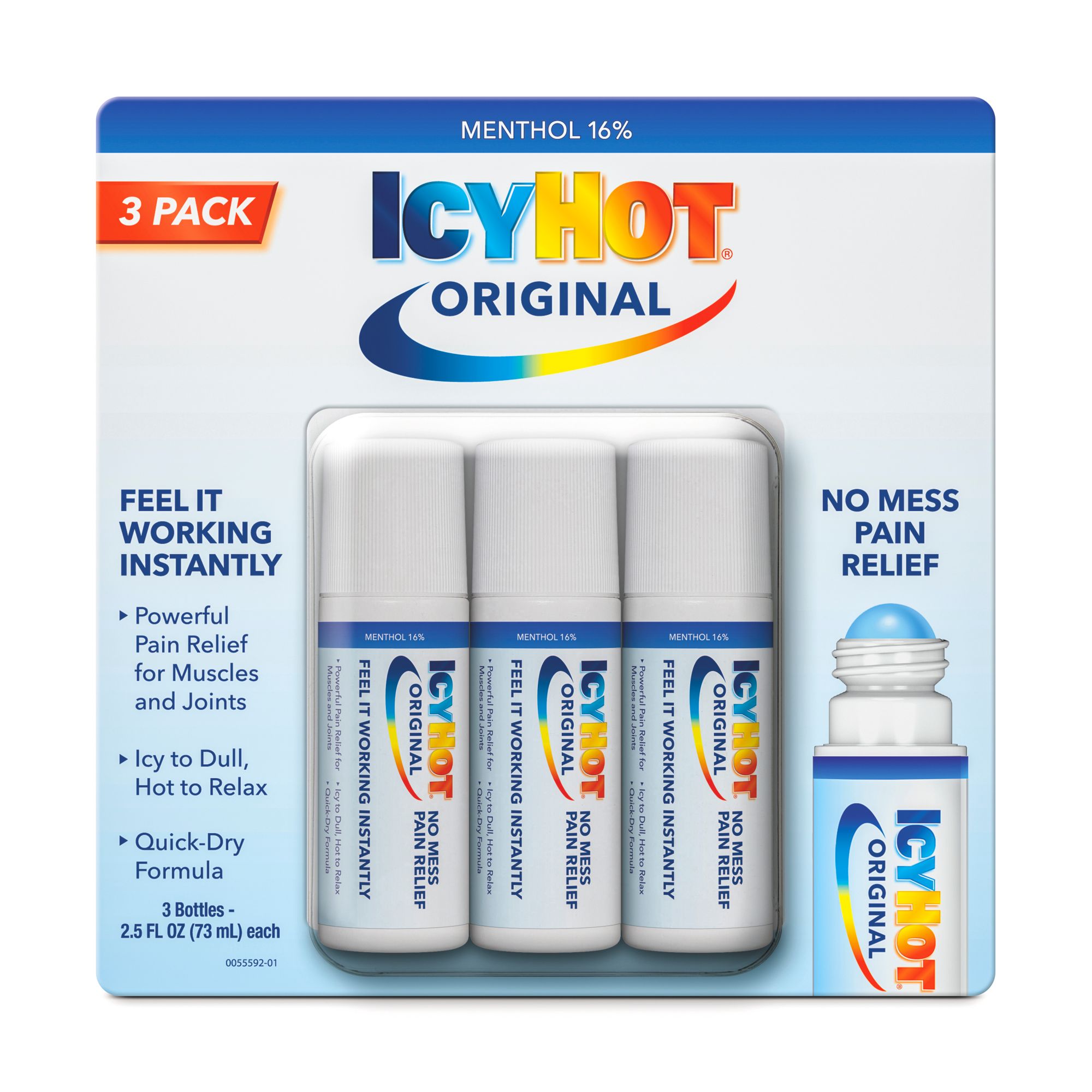 Icy Hot Medicated No Mess Applicator, 3 ct.