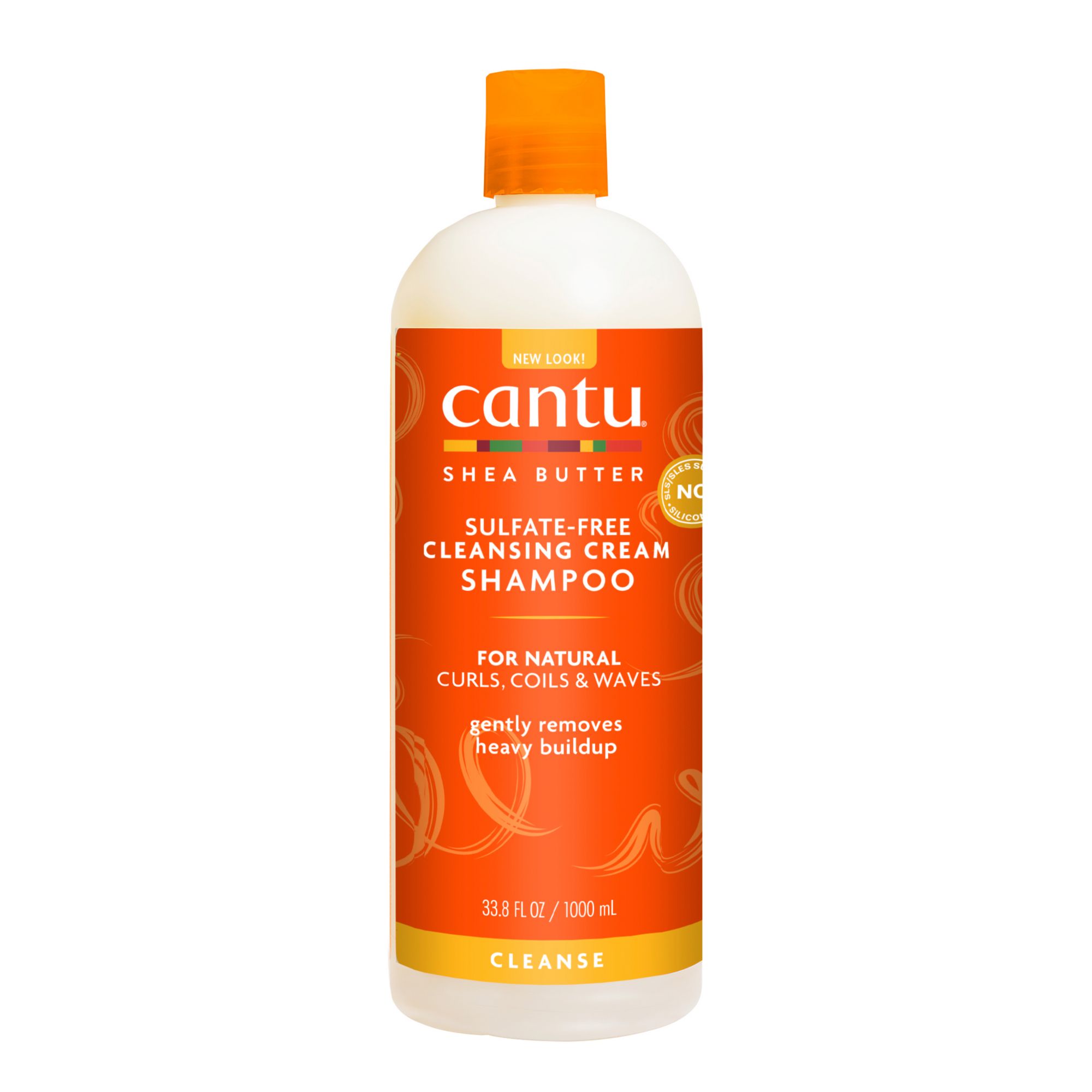 Cantu Shea Butter for Natural Hair Sulfate-Free Cleansing Cream Shampoo, 1 Liter