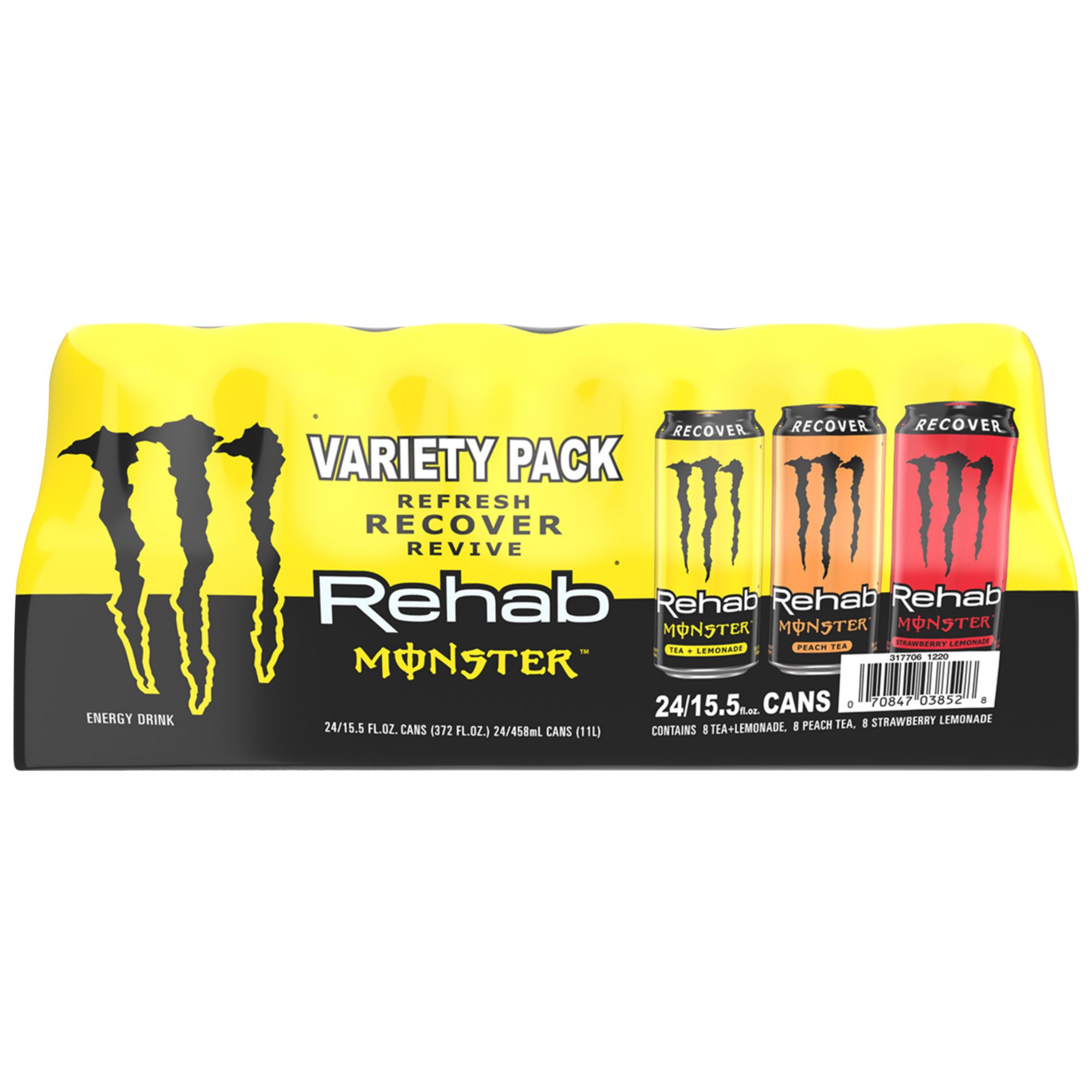 Monster Rehab Variety Pack, 24 pk/15.5 oz.