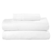 Silvadur Antimicrobial Odor Eliminating 300 Thread Count 100% Cotton Sateen Ultra-Soft Twin XL Sheet Set - White