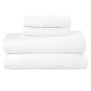 Royale Linens  Silvadur Antimicrobial Odor Eliminating 300 Thread Count 100% Cotton Sateen Ultra-Soft Full Size Sheet Set - Whi