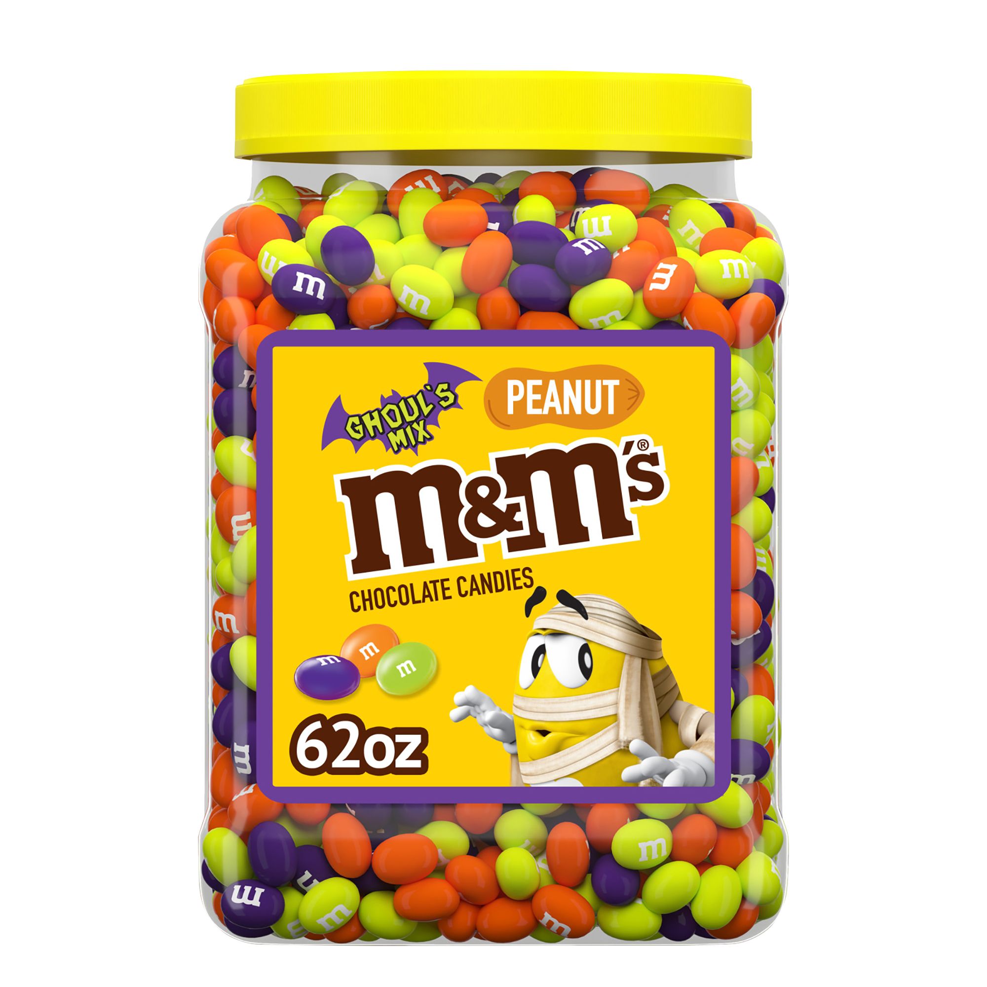 M&M's MandM's Milk Chocolate Peanut Candies Jar, 62 oz in the Snacks &  Candy department at