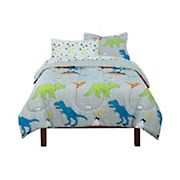 Kidz Mix Dinosaur Volcano Walk Twin Size Bed in a Bag with Reversible Comforter
