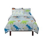Kidz Mix Dinosaur Volcano Walk Full Size Bed in a Bag with Reversible Comforter
