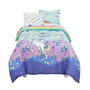Kidz Mix Magical Unicorn Twin Size Bed in a Bag with Reversible Comforter